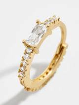 BaubleBar Pietra 18K Gold Earrings - Cubic zirconia huggie hoops