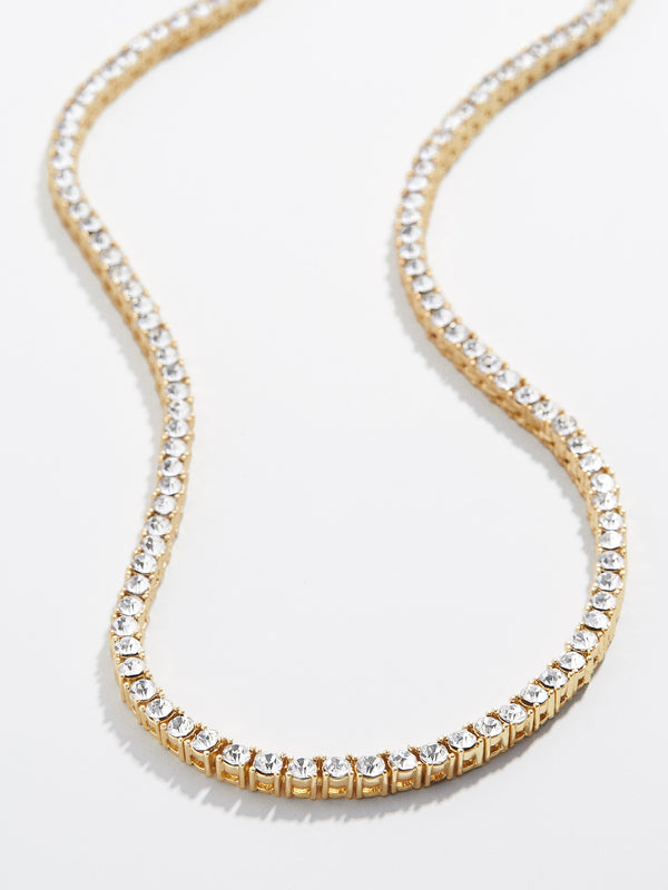 Bennett Tennis Necklace - Gold Plated Brass