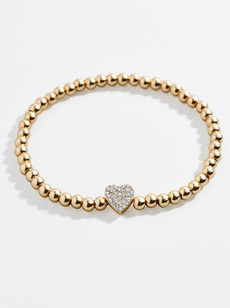 BaubleBar Lovestruck Pisa Bracelet - Gold/Pavé - 
    Gold beaded stretch bracelet
  
