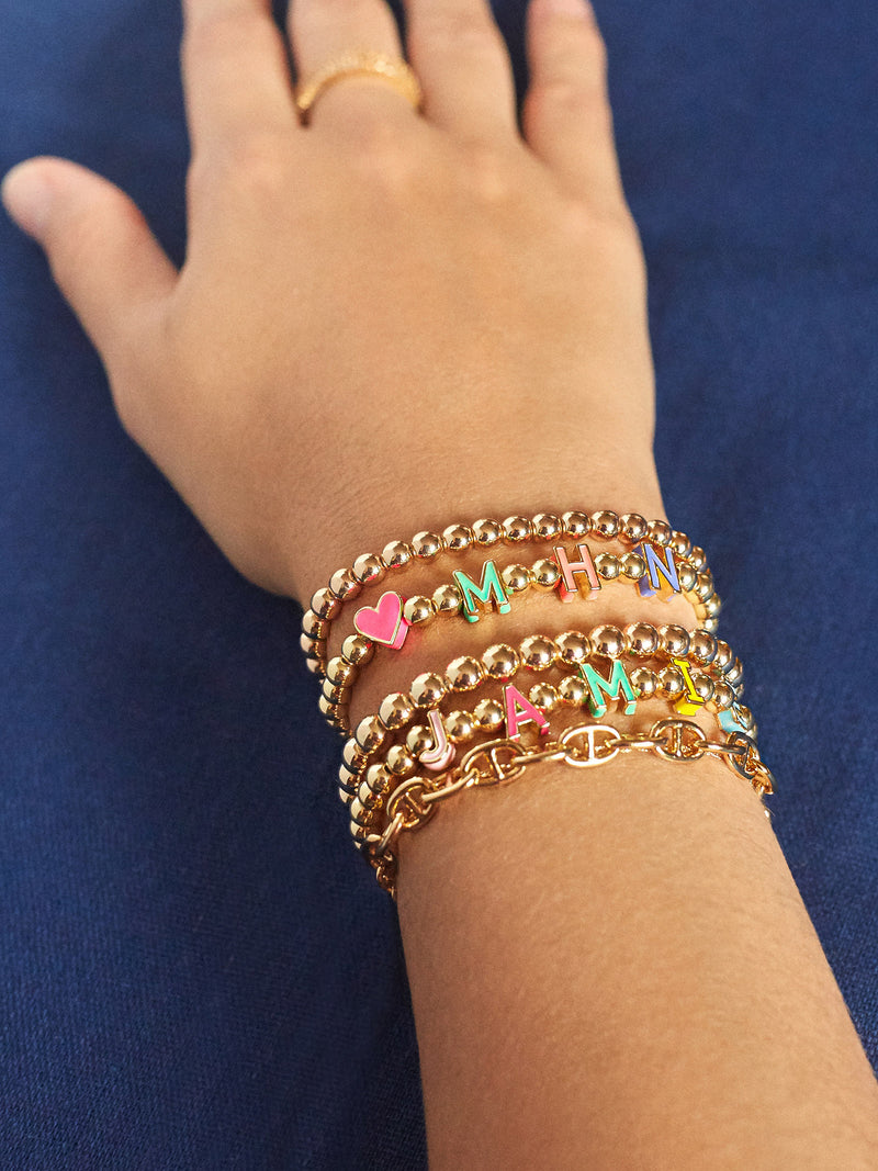 Paris Bracelet - Gold – Gold beaded stretch bracelet - Also offered in  small wrist sizes – BaubleBar