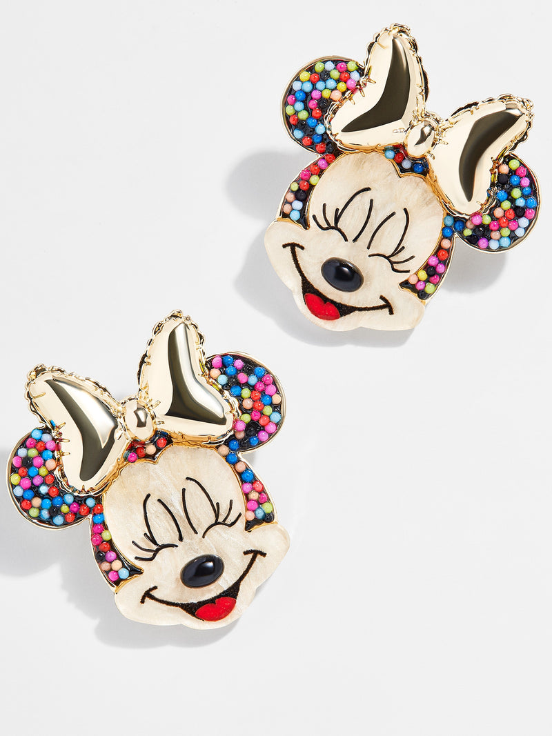 BaubleBar Minnie Mouse Disney Birthday Earrings - Disney statement stud earrings