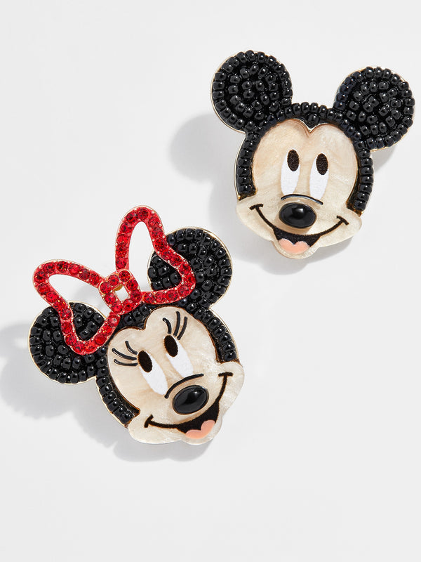 Mickey Mouse and Minnie Mouse Disney Earrings - Black
