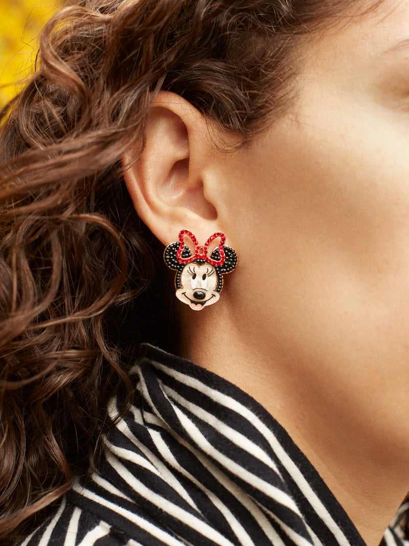 Mickey and Minnie Mouse Skiing Homestead Earrings by BaubleBar