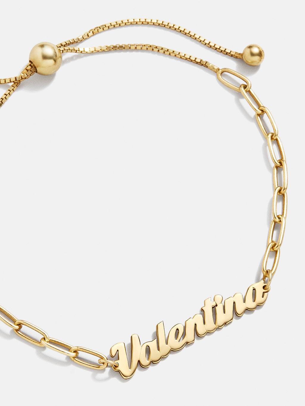 Link Chain Hexa Bar Bracelet with Names in Gold Vermeil - Gifts For Her