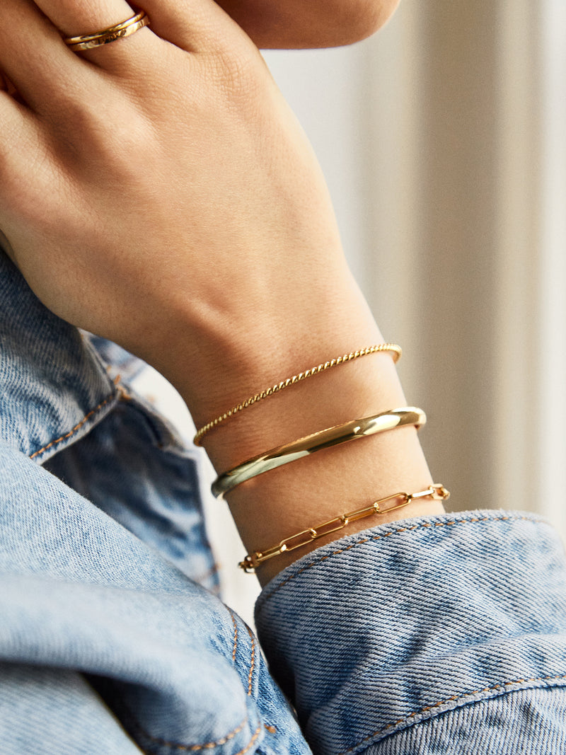 BaubleBar Small Hera Bracelet - Gold Plated Brass - 
    Paperclip chain bracelet
  
