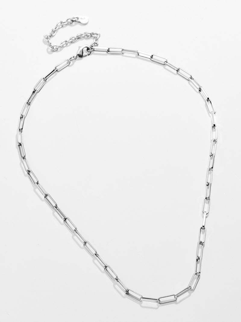 BaubleBar Silver - Paperclip chain necklace