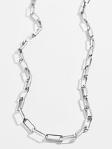 BaubleBar Silver - Paperclip chain necklace