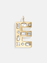 BaubleBar Gem Alpha Charm - Gold and gem initial charm