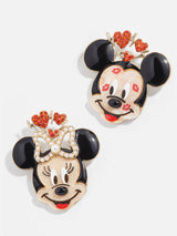 BaubleBar Mickey Mouse and Minnie Mouse Disney XOXO Earrings - Red - Mickey Mouse and Minnie Mouse statement stud earrings