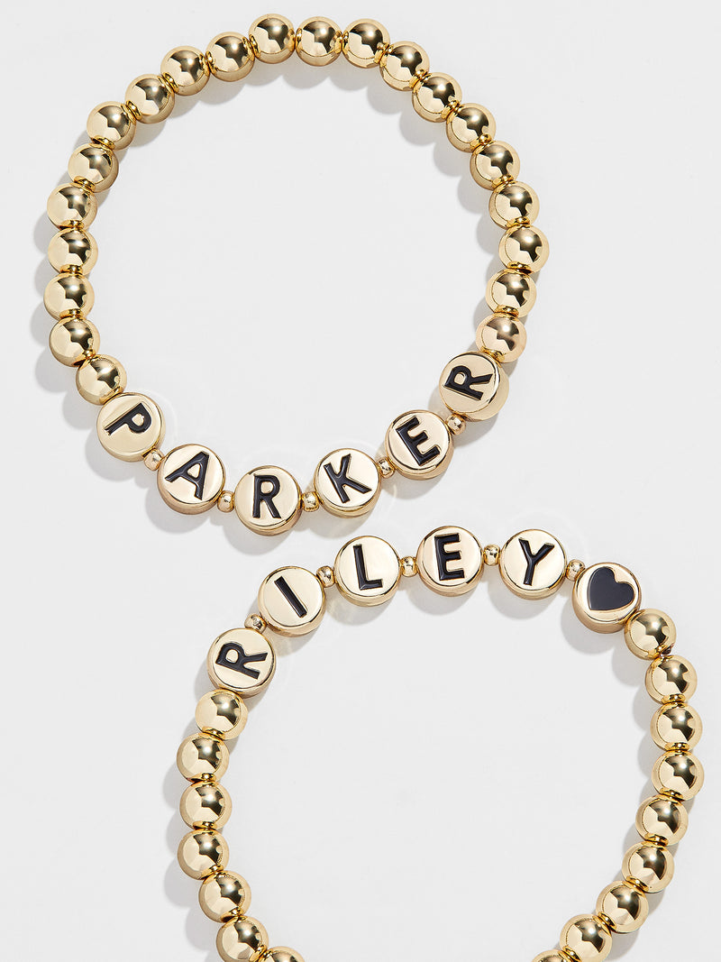BaubleBar Custom Disc Pisa Bracelet - Black - Enjoy 20% off custom gifts