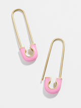 BaubleBar Pink  - 
    Enamel safety pin earrings
  
