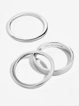 BaubleBar Sterling Silver - 
    Set of three 18k gold rings
  
