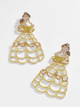 BaubleBar Belle disney Earrings - Gold - 
    Crystal princess statement earrings
  
