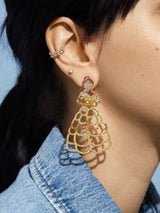BaubleBar Belle Disney Earrings - Gold - 
    Crystal princess statement earrings
  
