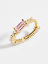 BaubleBar Pietra 18K Gold Earrings - Cubic zirconia huggie hoops