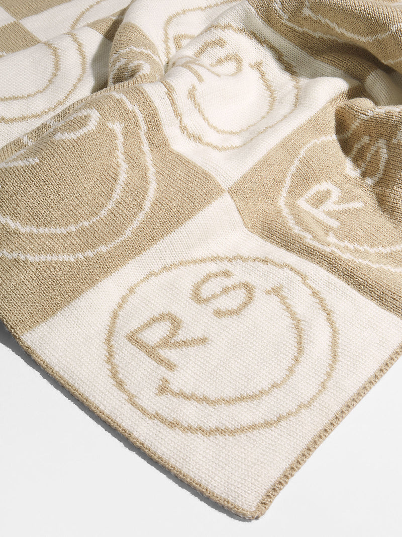 BaubleBar All Smiles Custom Blanket - Natural/Beige - 
    Custom, machine washable blanket
  
