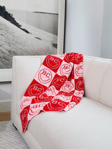 BaubleBar All Smiles Custom Blanket - Pink/Red - Enjoy 20% off custom gifts