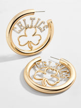 BaubleBar Boston Celtics Logo Hoops - NBA Earrings