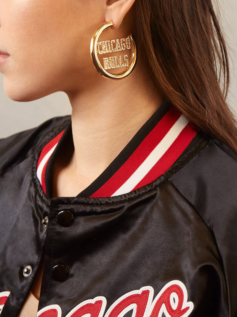 BaubleBar Chicago Bulls Logo Hoops - NBA Earrings