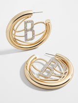 BaubleBar Brooklyn Nets Logo Hoops - NBA earrings