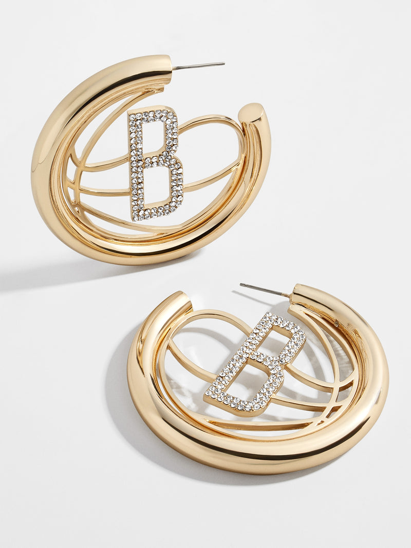 BaubleBar Brooklyn Nets Logo Hoops - NBA earrings