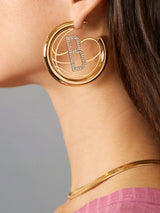 BaubleBar Brooklyn Nets Logo Hoops - NBA earrings