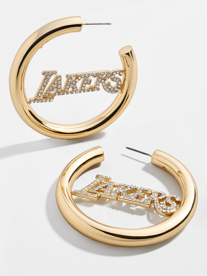 BaubleBar LA Lakers Logo Hoops - NBA Earrings