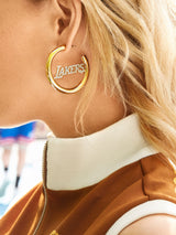 BaubleBar LA Lakers Logo Hoops - NBA Earrings