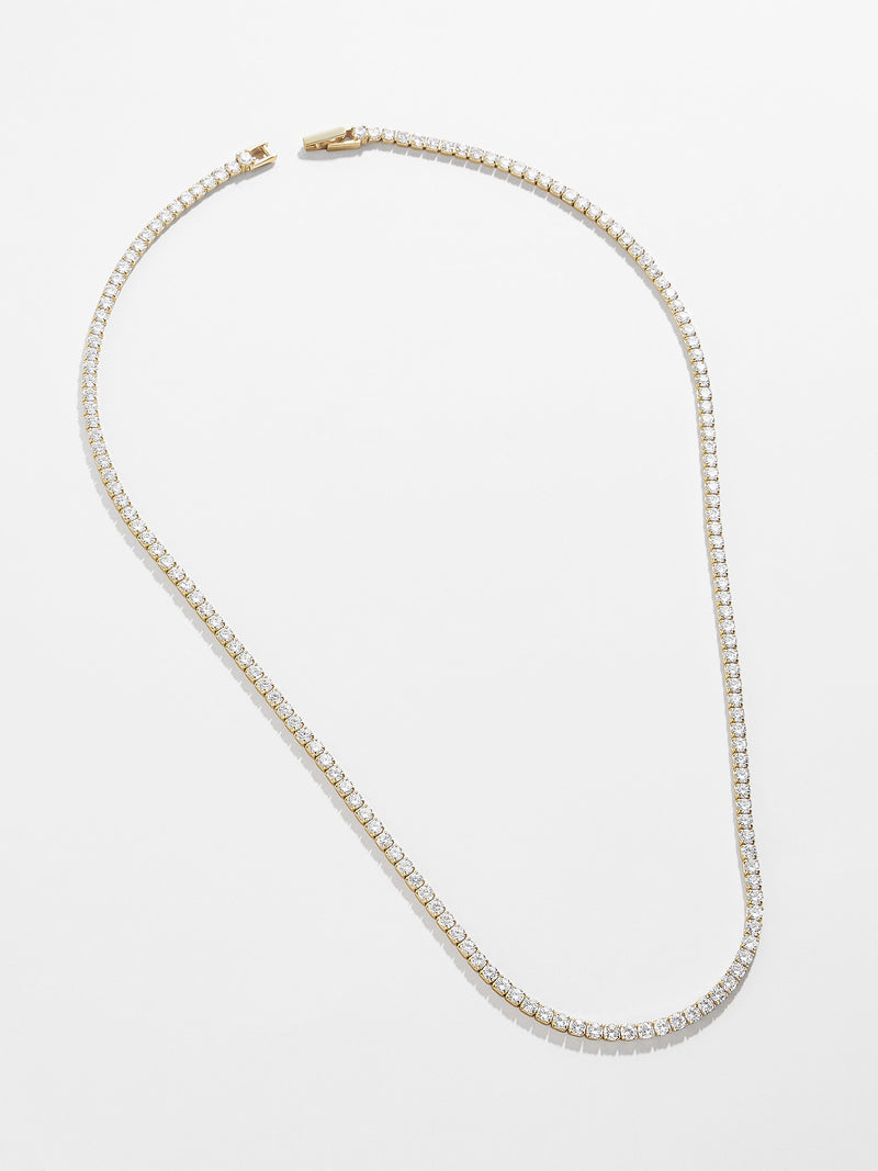 BaubleBar Bennett 18K Gold Tennis Necklace - 18K Gold Plated Sterling Silver - 
    18K Gold Plated Sterling Silver, Cubic Zirconia stones
  
