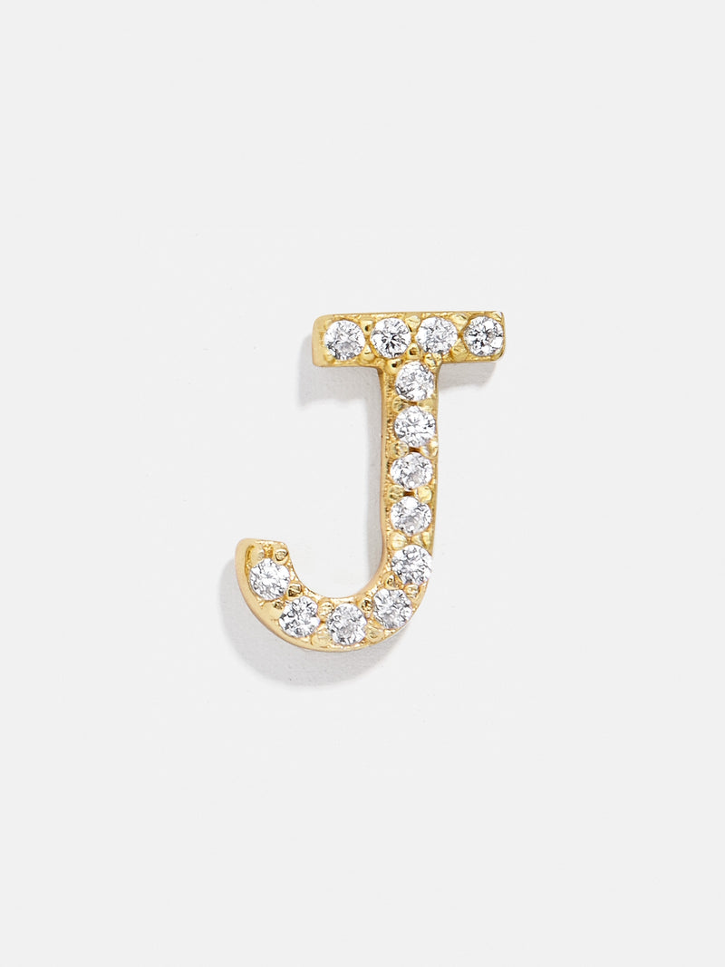 BaubleBar Gold / J - 
    18K Gold Plated Sterling Silver, Cubic Zirconia stones
  
