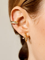 BaubleBar Elettra 18K Gold Ear Cuff - 18K Gold Plated Sterling Silver, Cubic Zirconia stones