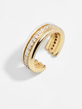 BaubleBar Elettra 18K Gold Ear Cuff - 18K Gold Plated Sterling Silver, Cubic Zirconia stones