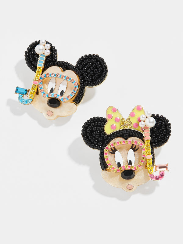 Mickey Mouse and Minnie Mouse Disney Snorkel Earrings - Multi
