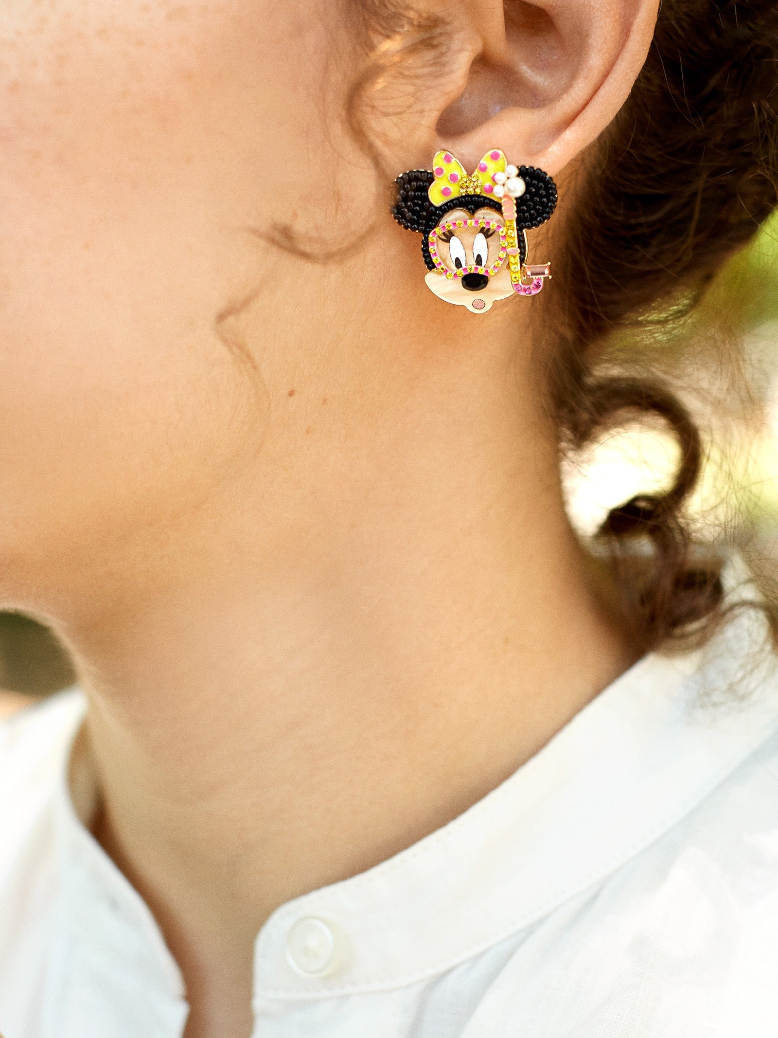 Mickey Mouse and Minnie Mouse Disney Snorkel Earrings Multi Disney statement stud earrings BaubleBar