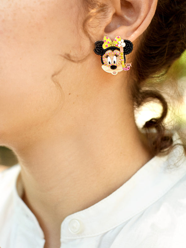 Mickey Mouse and Minnie Mouse Disney Snorkel Earrings - Multi