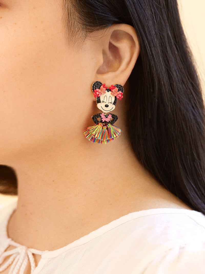 Minnie Mouse Disney Hula Earrings - Multi – Disney statement earrings –  BaubleBar