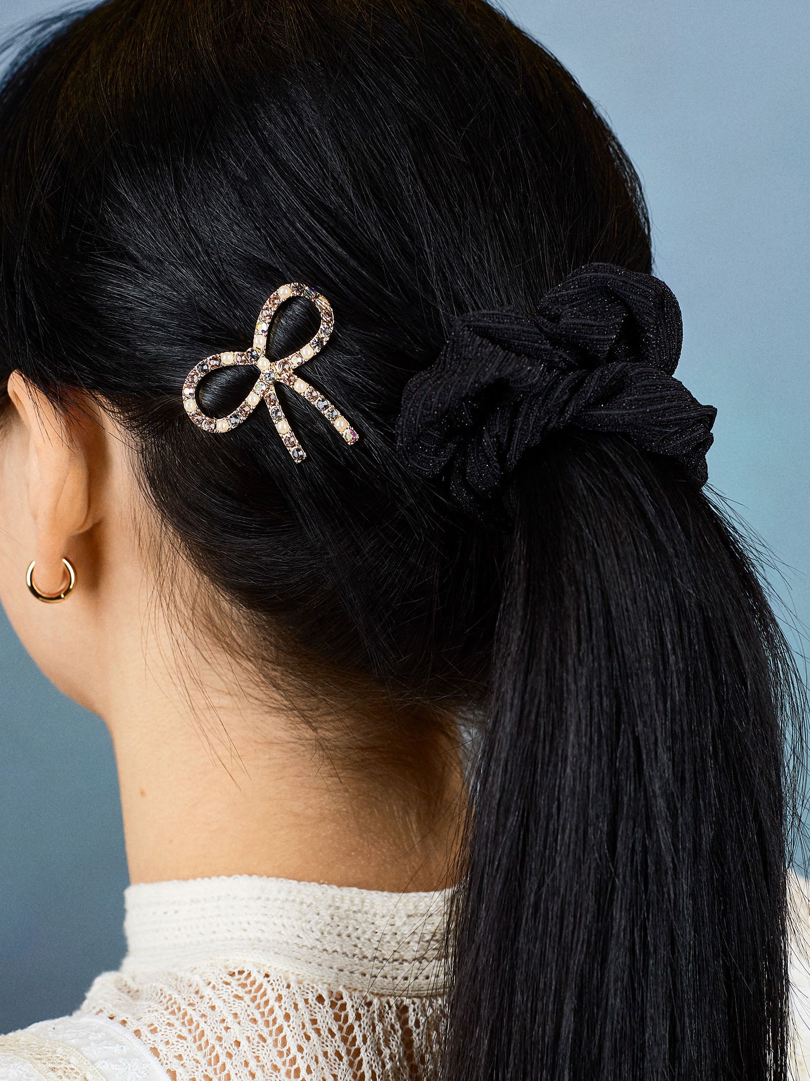 ヘアアクセサリー ADAUL Qia ribbon scrunchy & hairband set black Amazon.com : Kilener Bow Headband Hairband for Women Girls