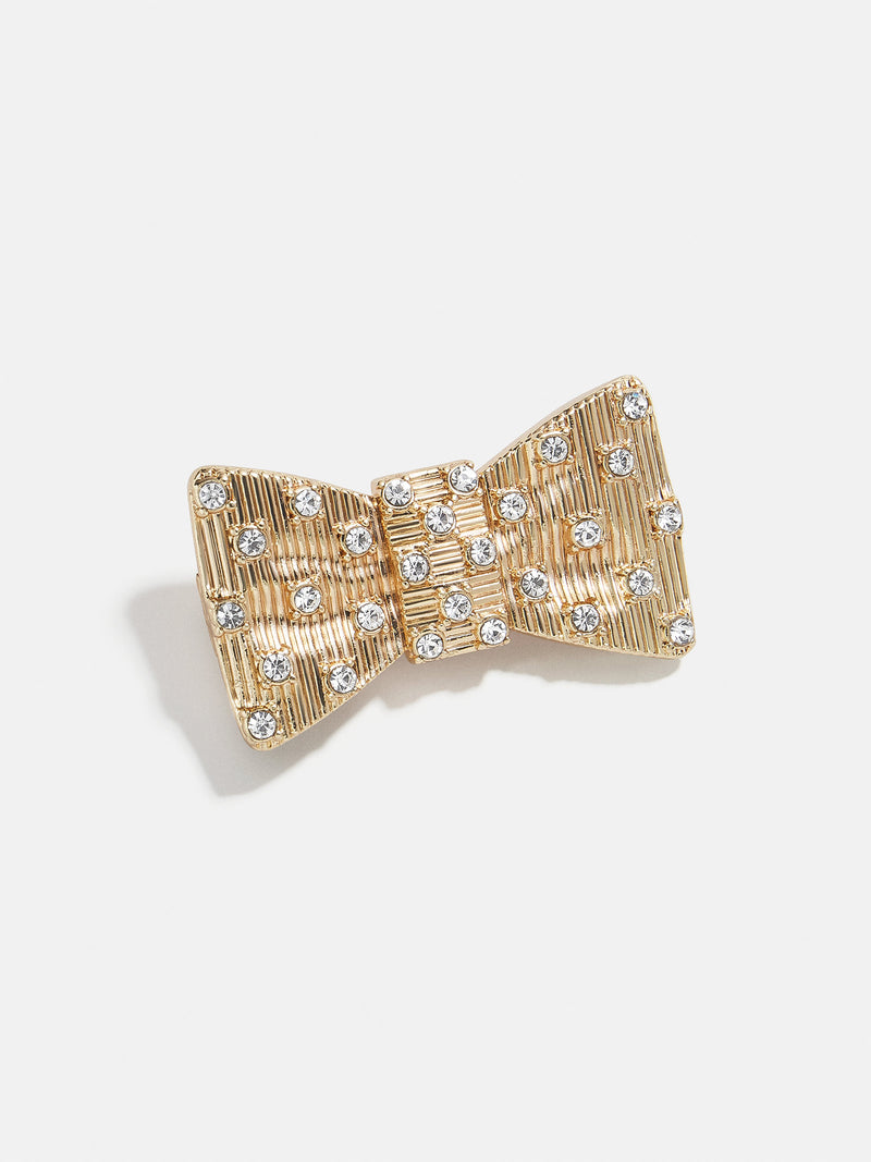 BaubleBar Chara Hair Clip - Gold gem bow hair clip