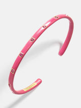 BaubleBar Hot Pink  - 
    Enamel and crystal cuff bracelet
  
