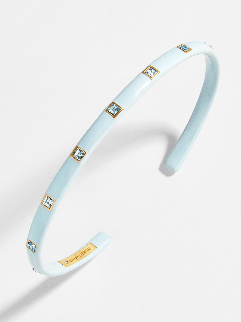 BaubleBar Light Blue  - 
    Enamel and crystal cuff bracelet
  
