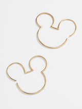 BaubleBar Mickey Mouse disney 18K Gold Sterling Silver Threader Hoop Earrings - Gold - 
    18K Gold Plated Sterling Silver
  
