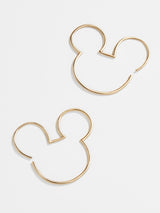 BaubleBar Mickey Mouse Disney 18K Gold Sterling Silver Threader Hoop Earrings - 18K Gold Plated Sterling Silver