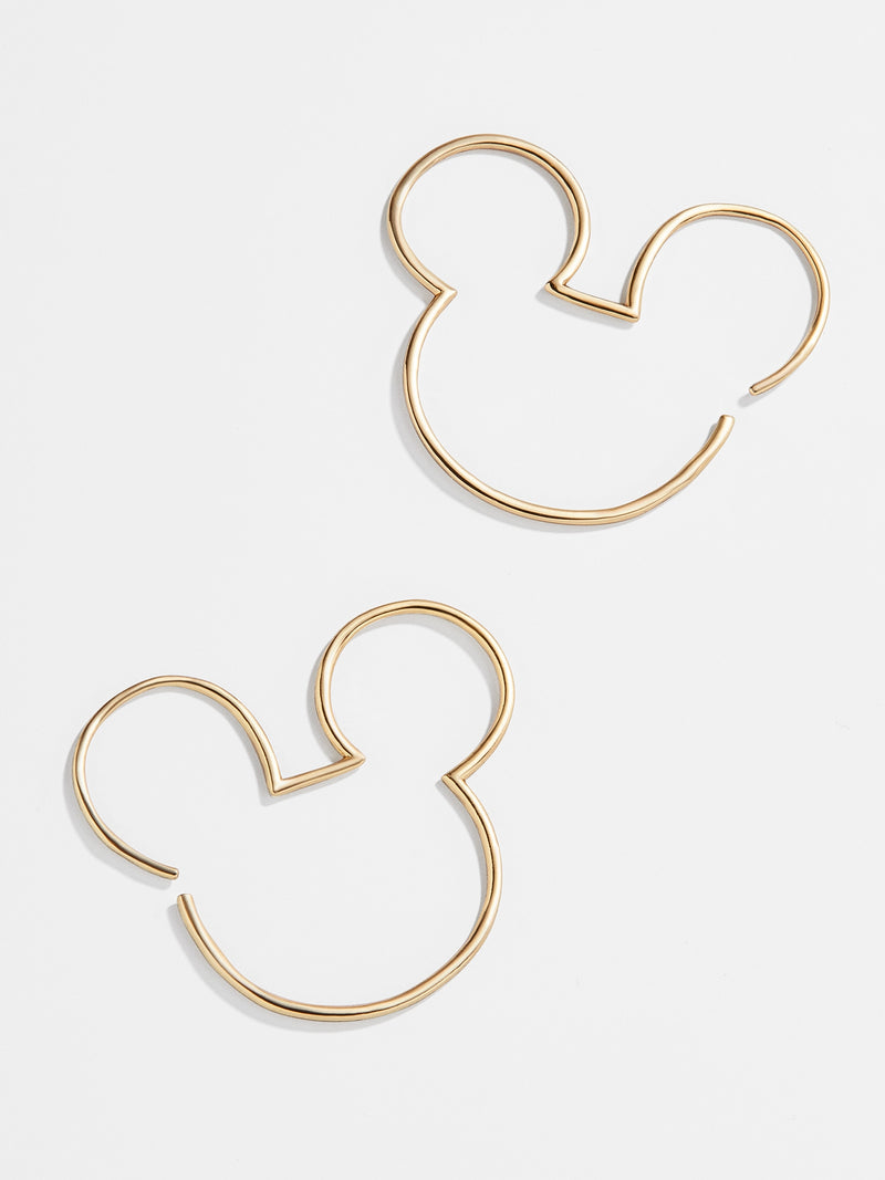 BaubleBar Mickey Mouse disney 18K Gold Sterling Silver Threader Hoop Earrings - Gold - 
    18K Gold Plated Sterling Silver
  
