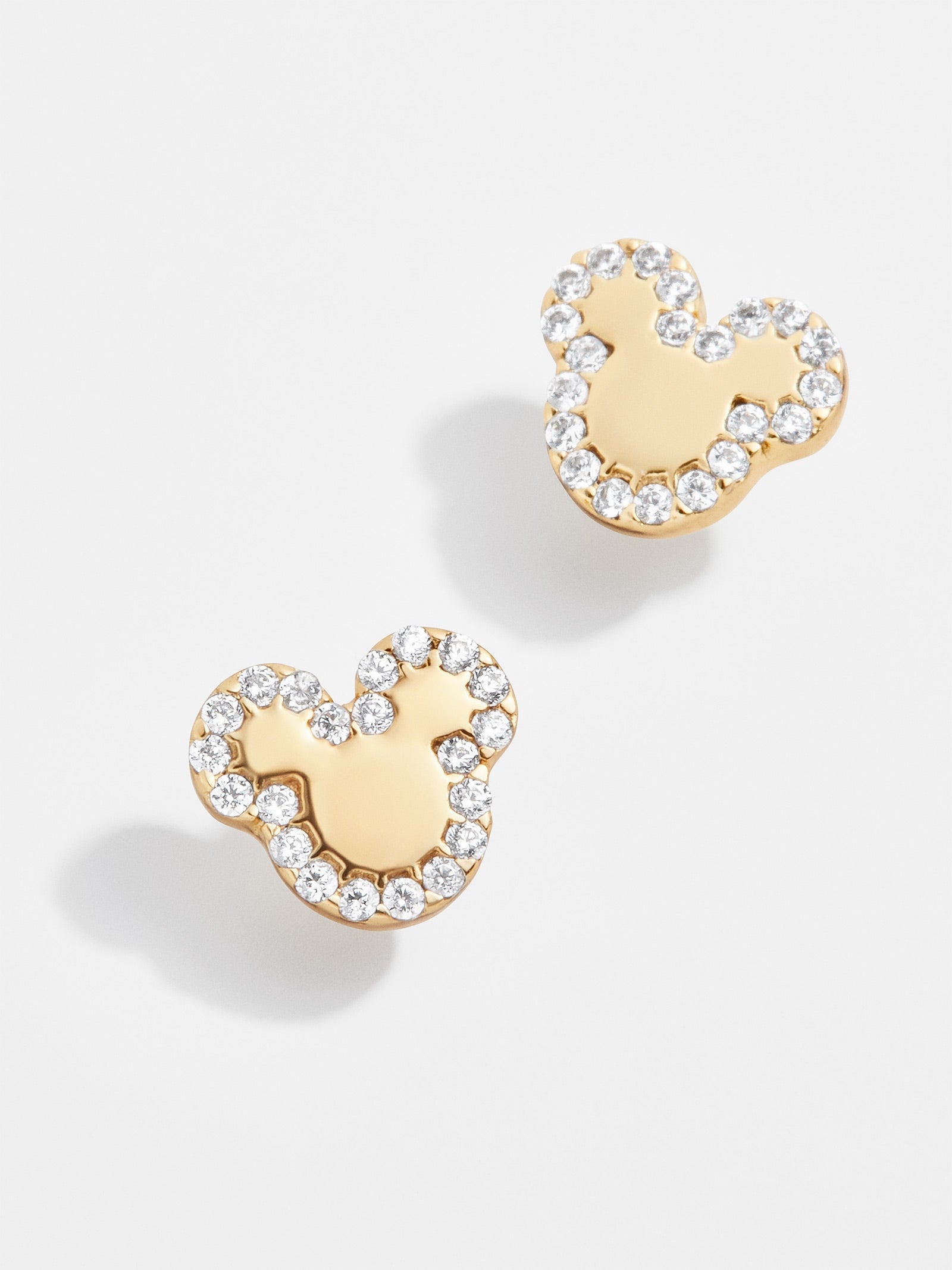Disney 18K Gold Sterling Silver Cubic Zirconia Studs Gold Pave Ends Tonight Enjoy 30 Off BaubleBar