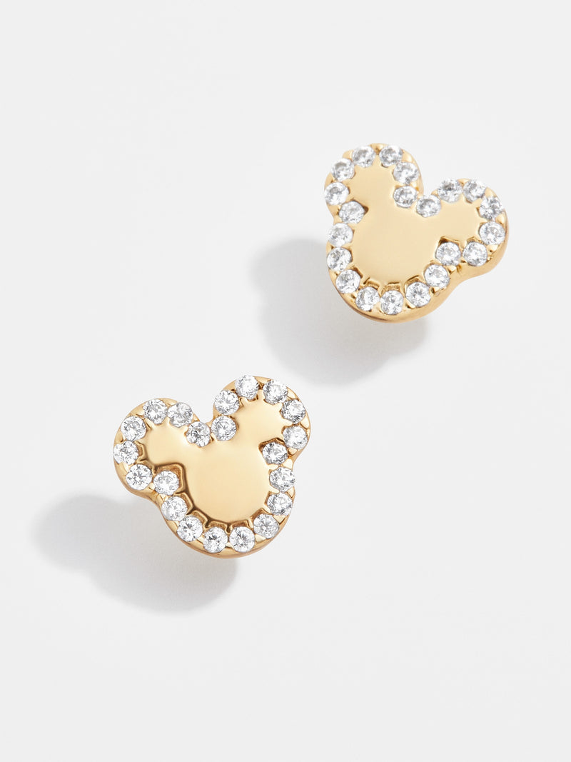 BaubleBar Disney 18K Gold Sterling Silver & Cubic Zirconia Studs - Clear/Gold - 
    18K Gold Plated Sterling Silver, Cubic Zirconia stones
  
