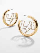 BaubleBar Los Angeles Chargers NFL Logo Gold Hoops - Los Angeles Chargers - 
    NFL earrings
  
