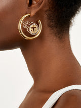 BaubleBar Tennessee Titans NFL Logo Gold Hoops - Tennessee Titans - NFL hoop earrings