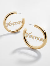 BaubleBar Minnesota Vikings NFL Logo Gold Hoops - Minnesota Vikings - 
    NFL earrings
  
