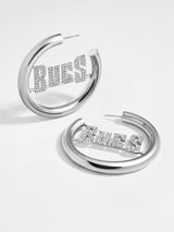 BaubleBar Tampa Bay Buccaneers NFL Logo Silver Hoops - Tampa Bay Buccaneers - 
    NFL earrings
  
