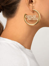 BaubleBar Carolina Panthers NFL Logo Gold Hoops - Carolina Panthers - NFL hoop earrings